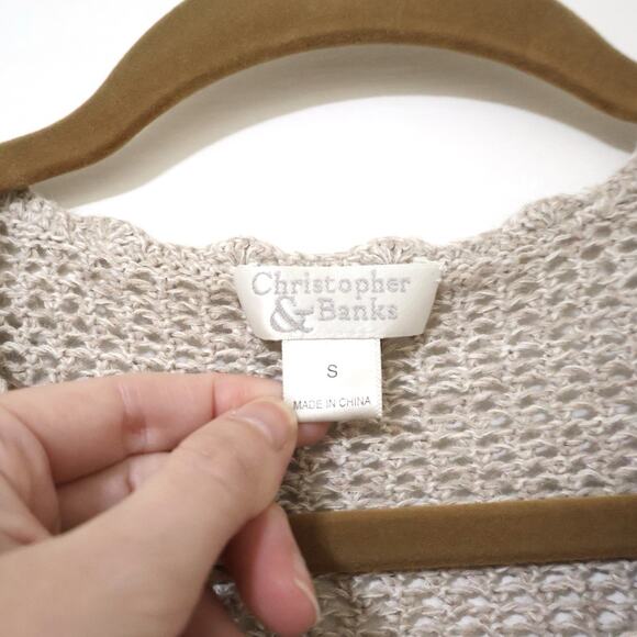 Vintage Christoper and Banks Open Knit Autumn Fall Granny Sweater XS Novelty - Picture 3 of 8